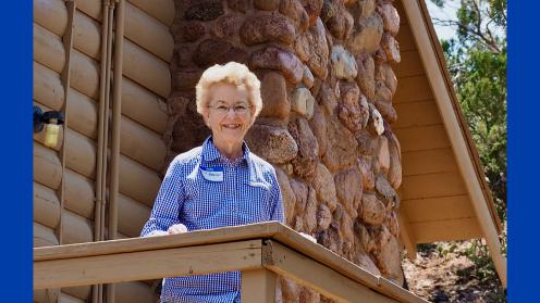 Beth Harrison at the KU Geology Field Camp centennial celebration, summer 2022. Credit: Diane Silver.